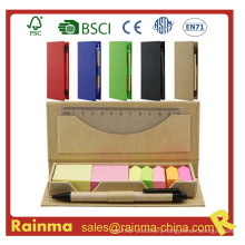 Color Stickery Memo Pad with Pen and Ruler